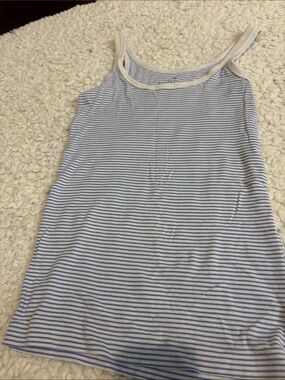 Banana Republic Blue and White Striped Tank